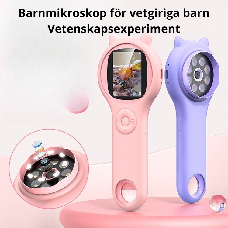 Barnmikroskop för vetgiriga barn Vetenskapsexperiment